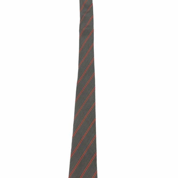 Vitaliano Pancaldi Tie Men's Red Black Beige Striped Elegant Classic "W" Necktie - Picture 4 of 10